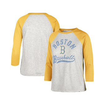 Women's Gray Boston Red Sox City Connect Retro Daze Ava Raglan 3/4-Sleeve T-shirt