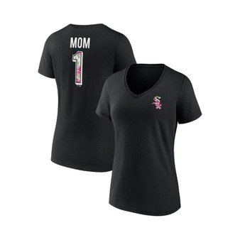 Women's Black Chicago White Sox Mother's Day Plus Size Best Mom Ever V-Neck T-shirt