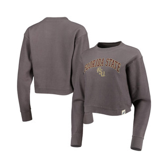 Women's Gray Florida State Seminoles Classic Campus Corded Timber Sweatshirt