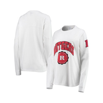 Women's White Rutgers Scarlet Knights Edith Long Sleeve T-shirt