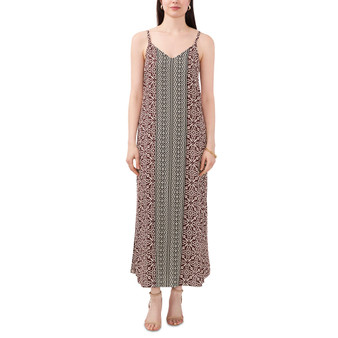 Women's V-Neck Spaghetti-Strap Printed Maxi Dress