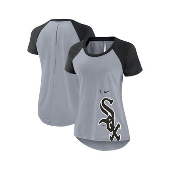 Women's Heather Gray Chicago White Sox Summer Breeze Raglan Fashion T-shirt