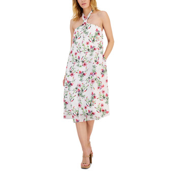 Women's Printed Halter-Neck Midi Dress, Created for Macy's