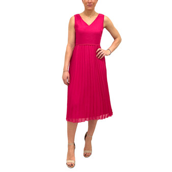 Women's Pleated-Skirt Sleeveless Dress