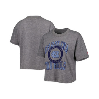 Women's Heather Gray North Carolina Tar Heels Intramural Midi Seal Tri-Blend T-shirt