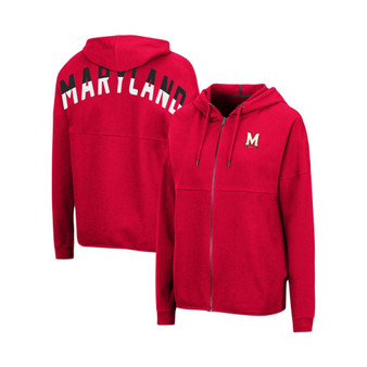 Women's Red Maryland Terrapins Two-Hit Full-Zip Hoodie