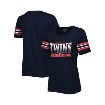 Women's Navy Minnesota Twins Team Stripe T-shirt