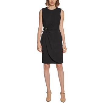 Petite Sleeveless Scuba-Crepe Sheath Dress