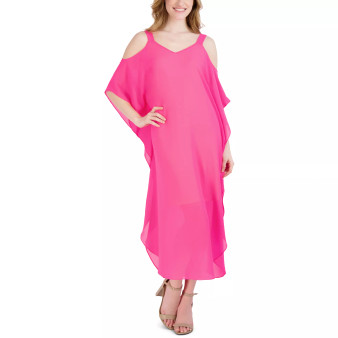 Cold-Shoulder Midi Dress