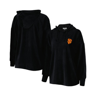 Women's Black San Francisco Giants End Line Pullover Hoodie