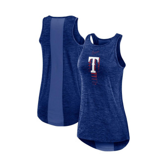 Women's Royal Texas Rangers Logo Fade High Neck Performance Tank Top