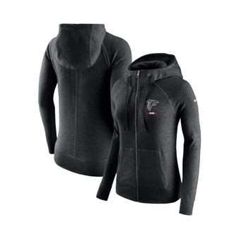 Women's Black Atlanta Falcons Gym Vintage-Like Full-Zip Hoodie
