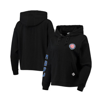 Women's Black Chicago Cubs Staci Pullover Hoodie