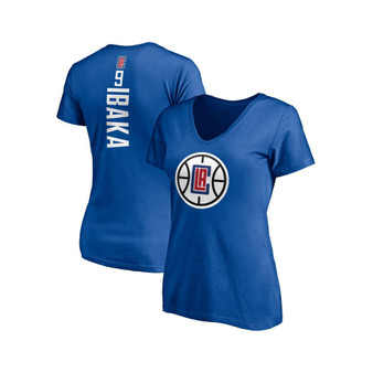 Women's Branded Serge Ibaka Royal LA Clippers Playmaker Name and Number V-Neck T-shirt