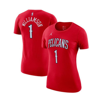 Women's Zion Williamson Red New Orleans Pelicans Statement Edition Name Number T-Shirt