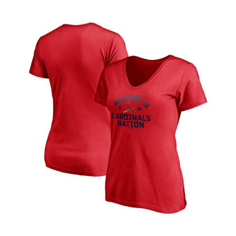 Women's Red St. Louis Cardinals Hometown V-Neck T-shirt