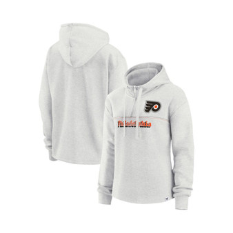 Women's Branded Ash Philadelphia Flyers True Classics Legacy Quarter-Zip Hoodie
