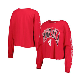 Women's Scarlet Nebraska Huskers Parkway Ii Cropped Long Sleeve T-shirt