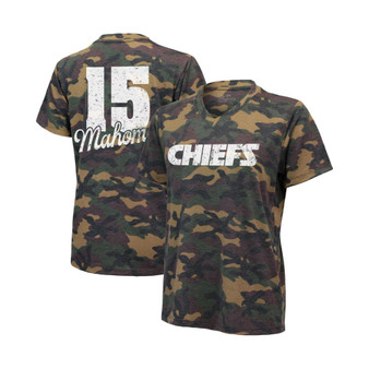 Women's Patrick Mahomes Camo Kansas City Chiefs Name and Number Tri-Blend V-Neck T-shirt