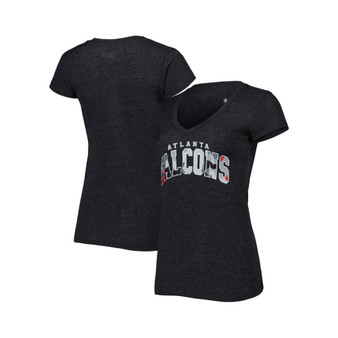 Women's Heathered Black Atlanta Falcons Training Camp V-Neck T-shirt