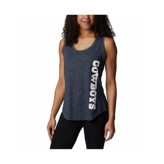 Women's Navy Dallas Cowboys Cades Cape Omni-Wick Tri-Blend Tank Top
