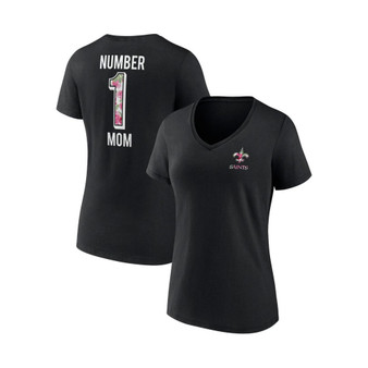 Women's Branded Black New Orleans Saints Team Mother's Day V-Neck T-shirt