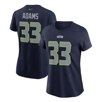Women's Jamal Adams College Navy Seattle Seahawks Name Number T-shirt