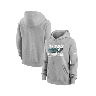 Women's Heather Gray Philadelphia Eagles 2022 NFC Champions Locker Room Trophy Collection Pullover Hoodie