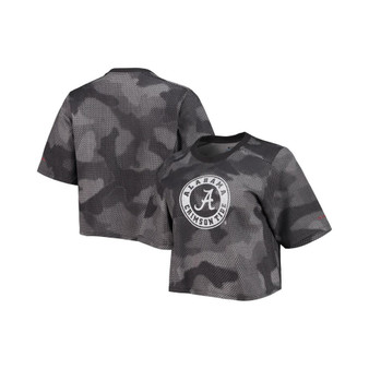 Women's Gray and Black Alabama Crimson Tide Park Camo Boxy T-shirt