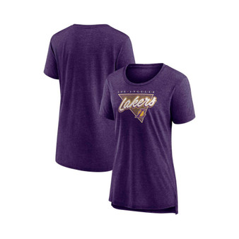 Women's Branded Heathered Purple Los Angeles Lakers True Classics Tri-Blend T-shirt
