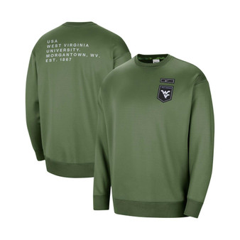 Women's Olive West Virginia Mountaineers Military-Inspired Collection All-Time Performance Crew Pullover Sweatshirt