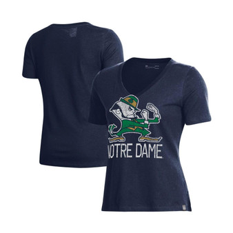 Women's Navy Notre Dame Fighting Irish Logo Performance V-Neck T-shirt