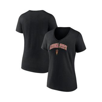 Women's Branded Black Arizona State Sun Devils Evergreen Campus V-Neck T-shirt