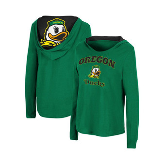 Women's Green Oregon Ducks Catalina Hoodie Long Sleeve T-Shirt