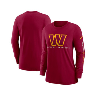Women's Burgundy Washington Commanders Prime Split Long Sleeve T-shirt