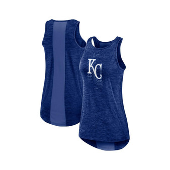 Women's Royal Kansas City Royals Logo Fade High Neck Performance Tank Top
