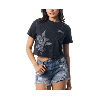 Women's Black Houston Astros Cropped T-shirt
