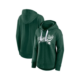 Women's Branded Heather Green Michigan State Spartans Tailsweep Pullover Hoodie