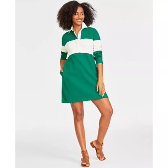 Women's Colorblocked Rugby Dress, Created for Macy's