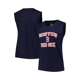 Women's Navy Boston Red Sox Plus Size Tank Top