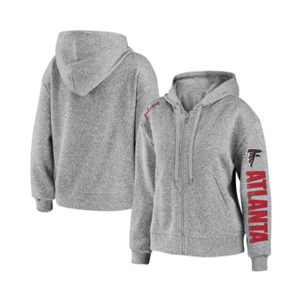 Women's Heathered Gray Atlanta Falcons Full-Zip Hoodie