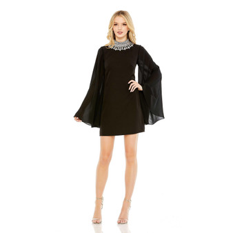 Women's Ieena Rhinestone Collar Flowy Sleeve Mini Dress