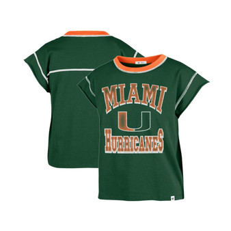 Women's Green Miami Hurricanes Sound Up Maya Cutoff T-shirt