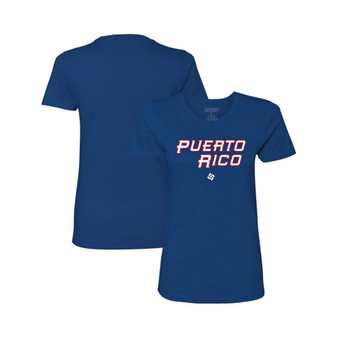Women's Royal Puerto Rico Baseball 2023 World Baseball Classic Country T-shirt