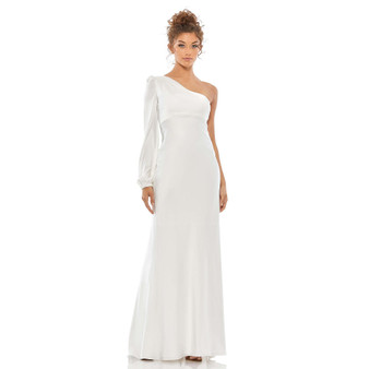 Women's Ieena Charmeuse One Sleeve Trumpet Gown