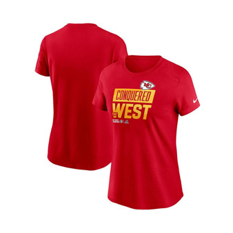 Women's Red Kansas City Chiefs 2022 AFC West Division Champions Locker Room Trophy Collection T-shirt