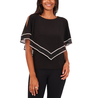 Petite Embellished Overlay Top