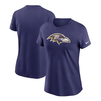 Women's Purple Baltimore Ravens Logo Essential T-shirt