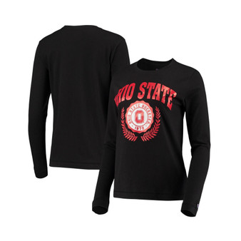 Women's Black Ohio State Buckeyes University Laurels Long Sleeve T-shirt