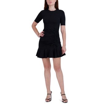 Women's Ruched-Front Short-Sleeve Mini Dress